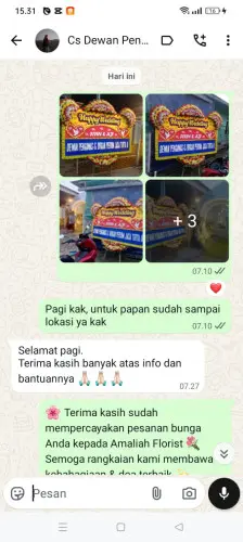 Testimonial Papan Bunga Pernikahan maros