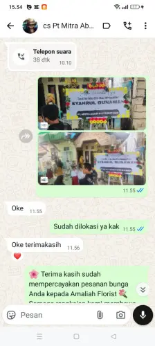 Testimonial Papan Bunga maros