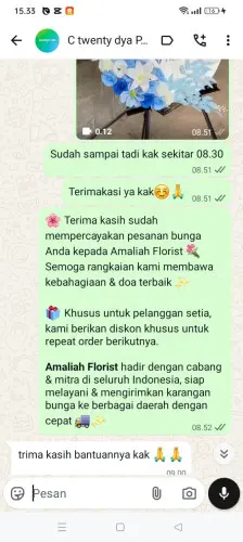Testimonial Standing Flower maros