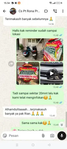 Testimonial Papan Bunga maros